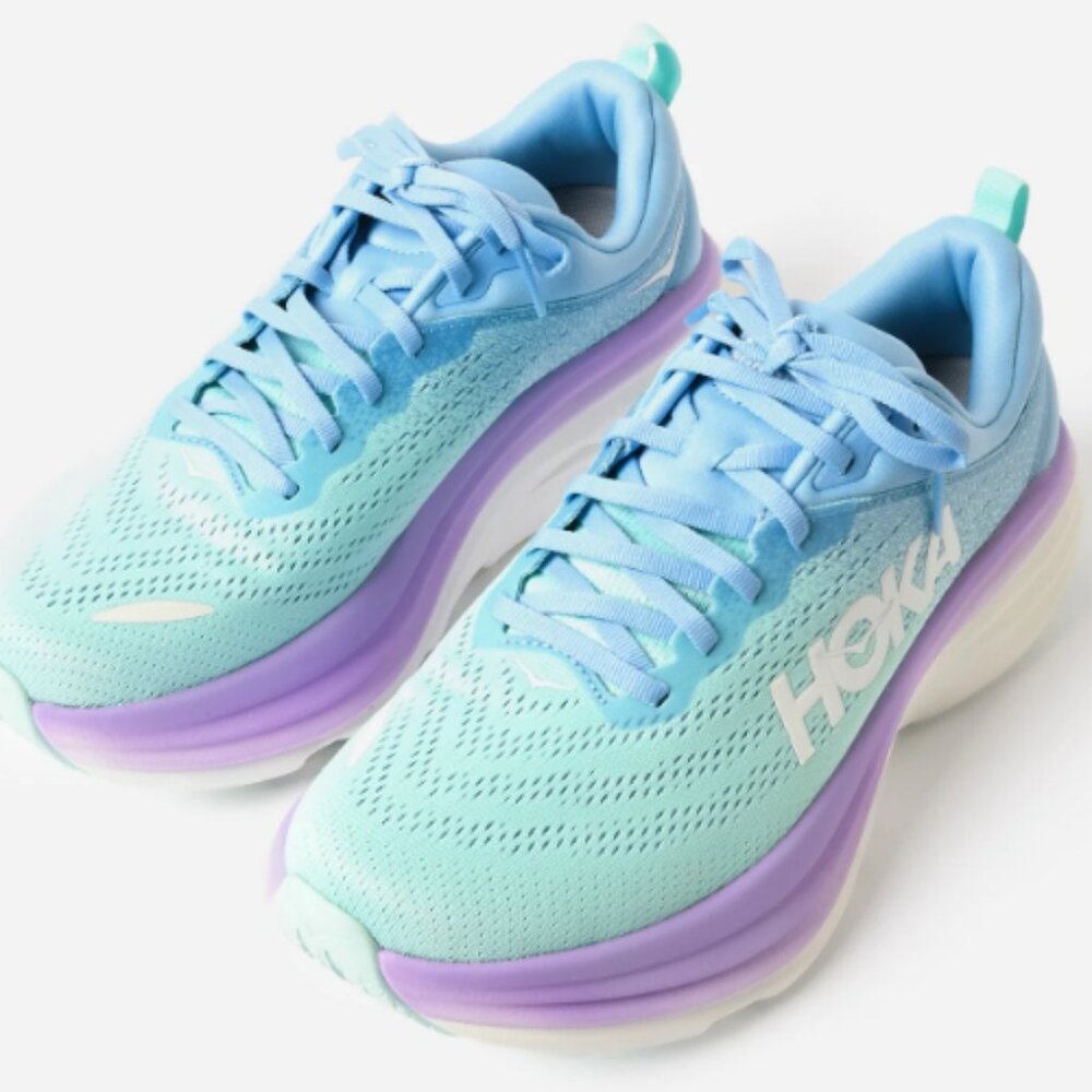 Used Women's size 9 Hoka Bondi 8 blue/purple